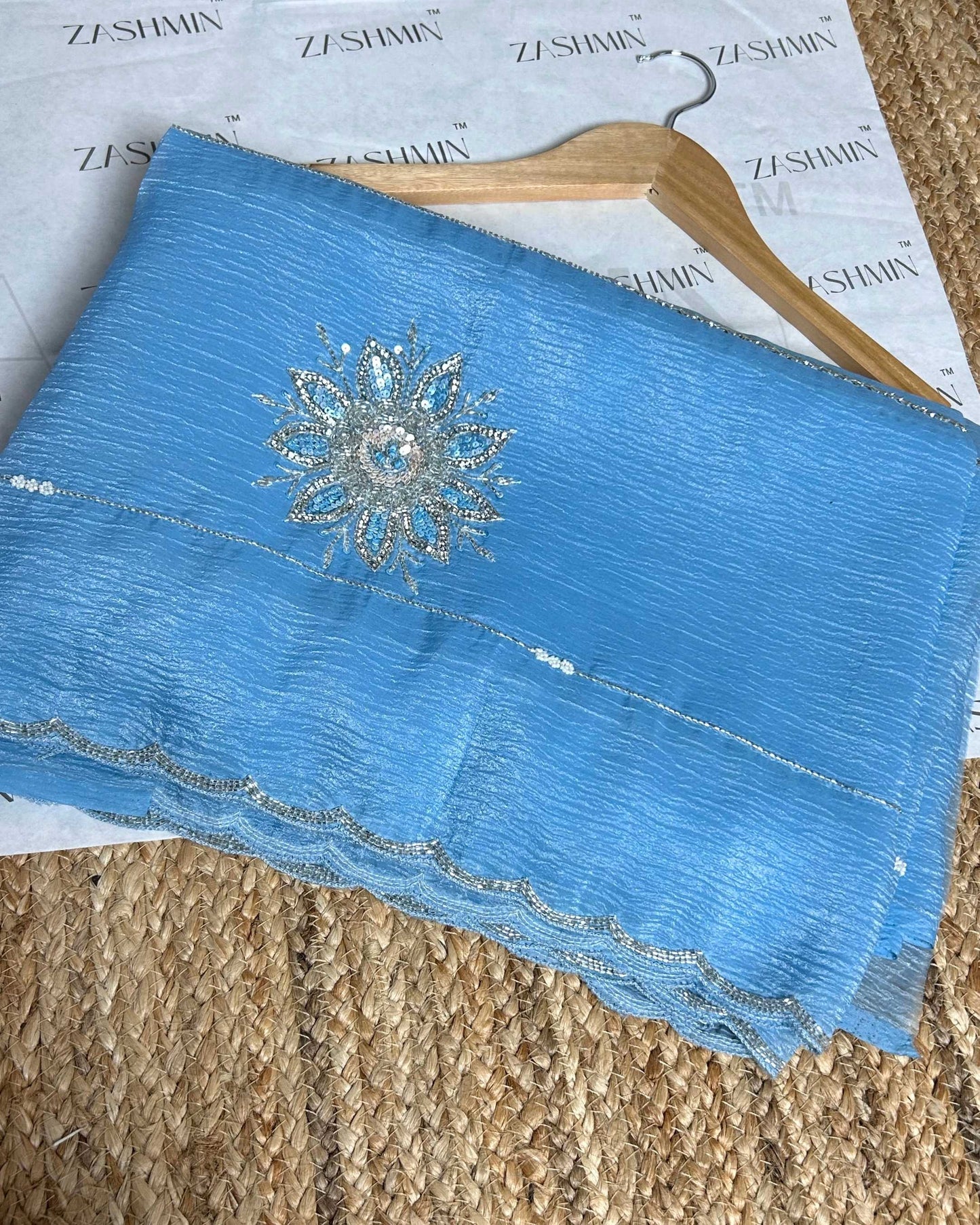 Zashmin Lotus Sky Blue