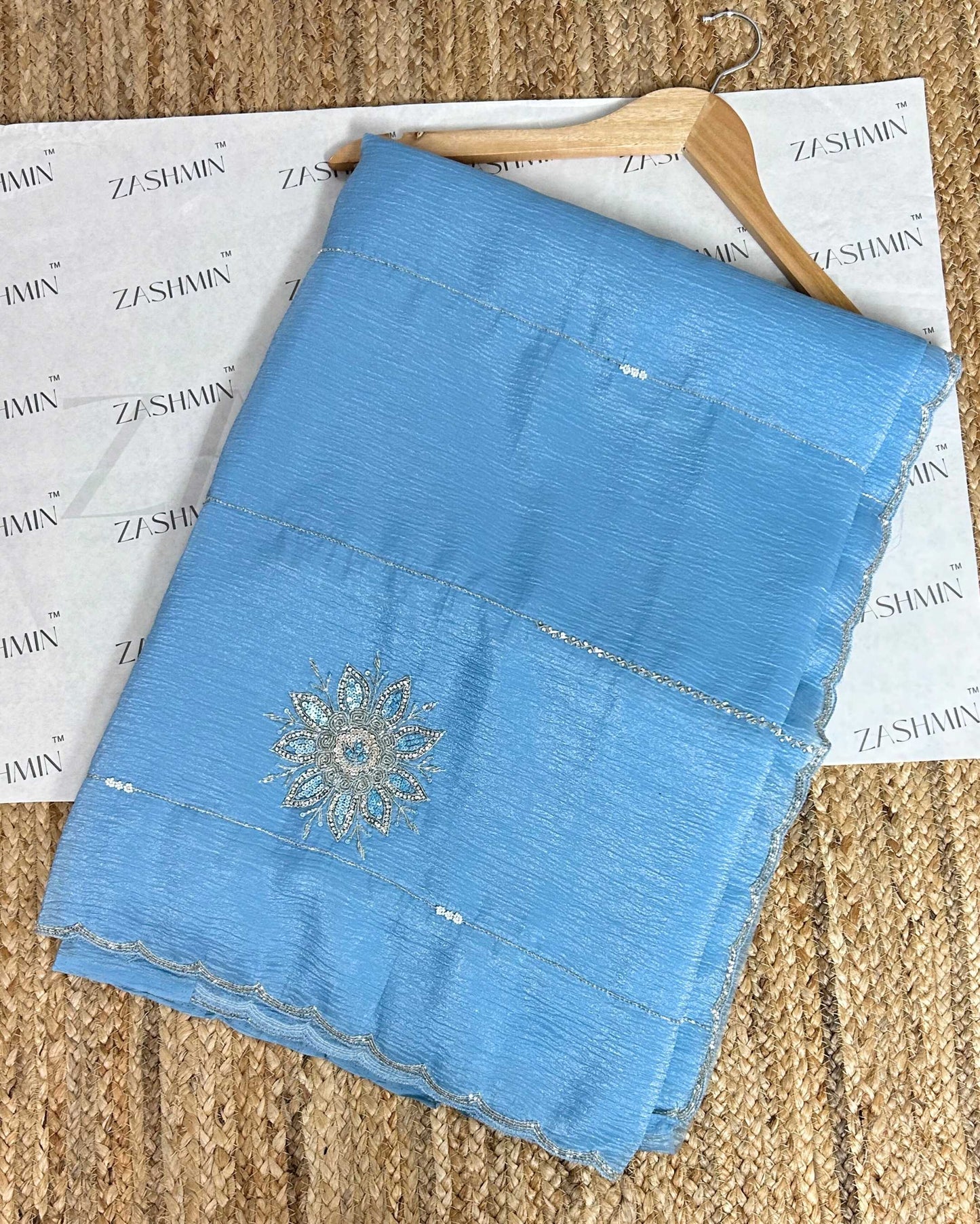 Zashmin Lotus Sky Blue