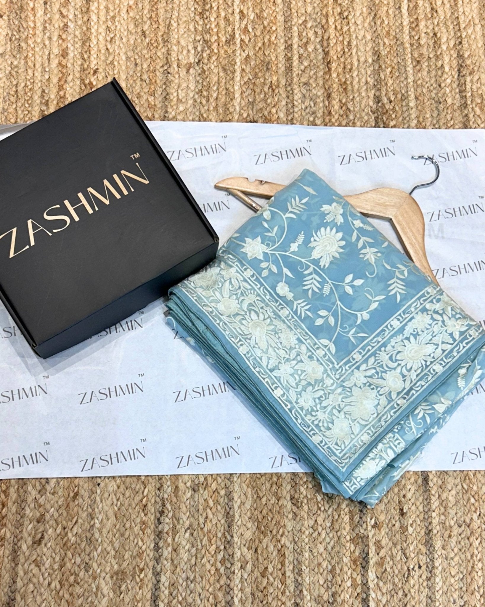 SAREE/BWP115 Zashmin Aasmaan Sky Blue - Zashmin