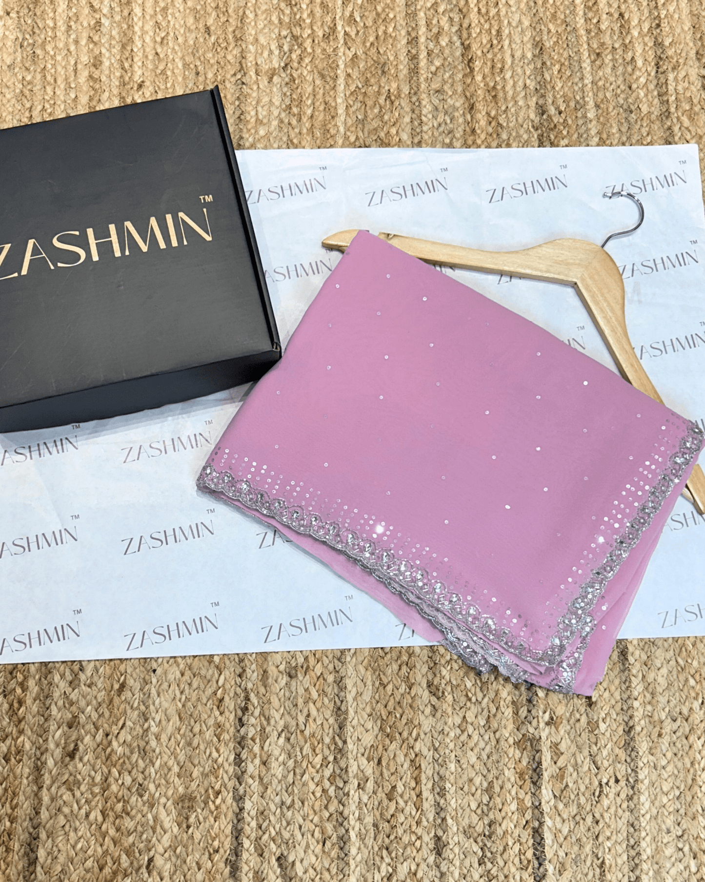 SAREE/FZG33 Zashmin Moonlight Pink - Zashmin