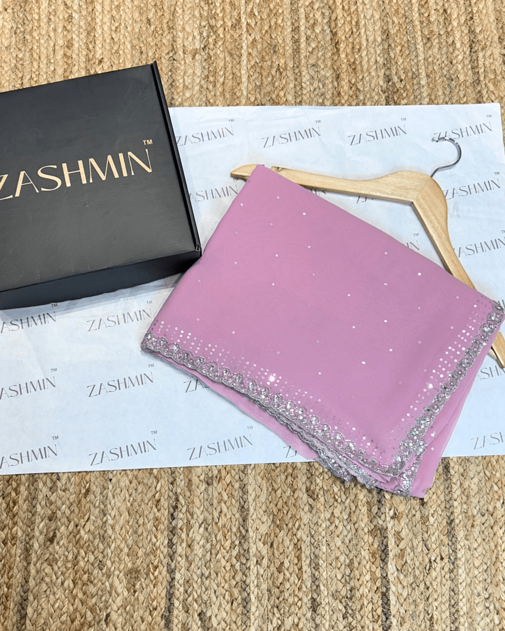 SAREE/FZG33 Zashmin Moonlight Pink - Zashmin