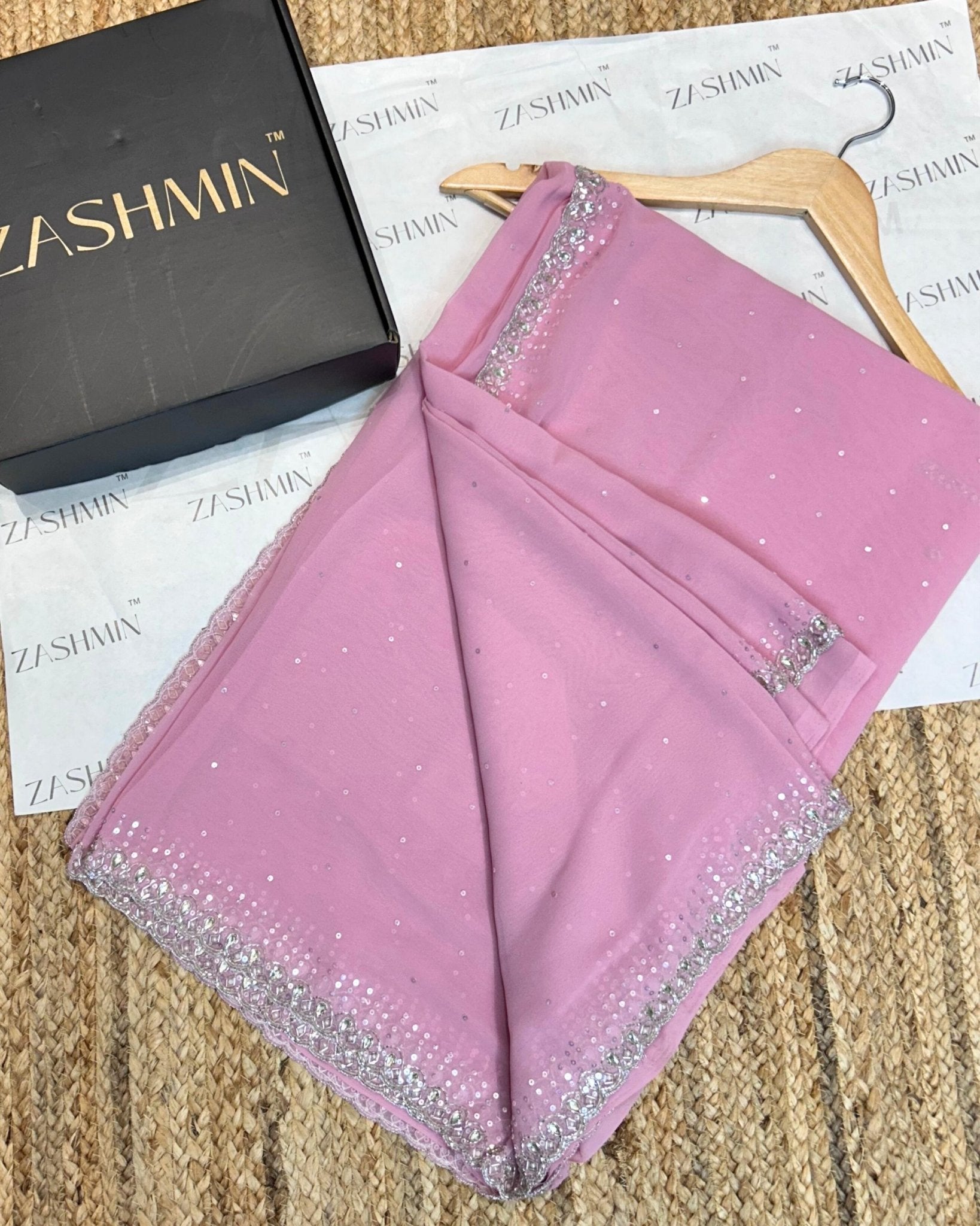 SAREE/FZG33 Zashmin Moonlight Pink - Zashmin