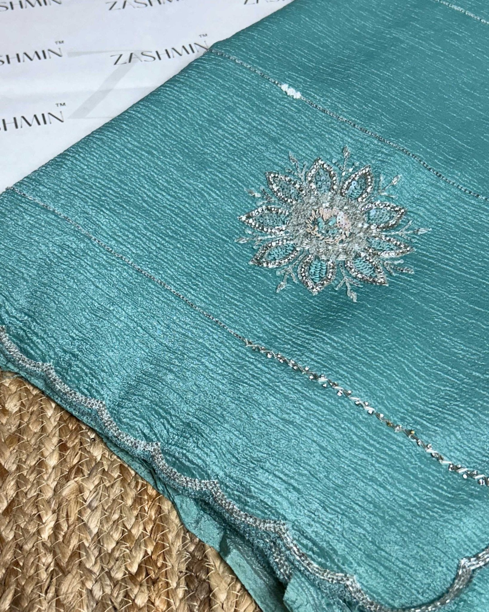 SAREE/FZG55 Zashmin Lotus Sea Green - Zashmin